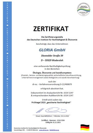 gloria-gesicherte-nachhaltigkeit-zertifikat-2023