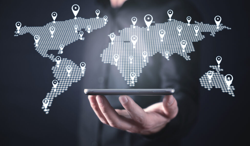 world map. gps concept