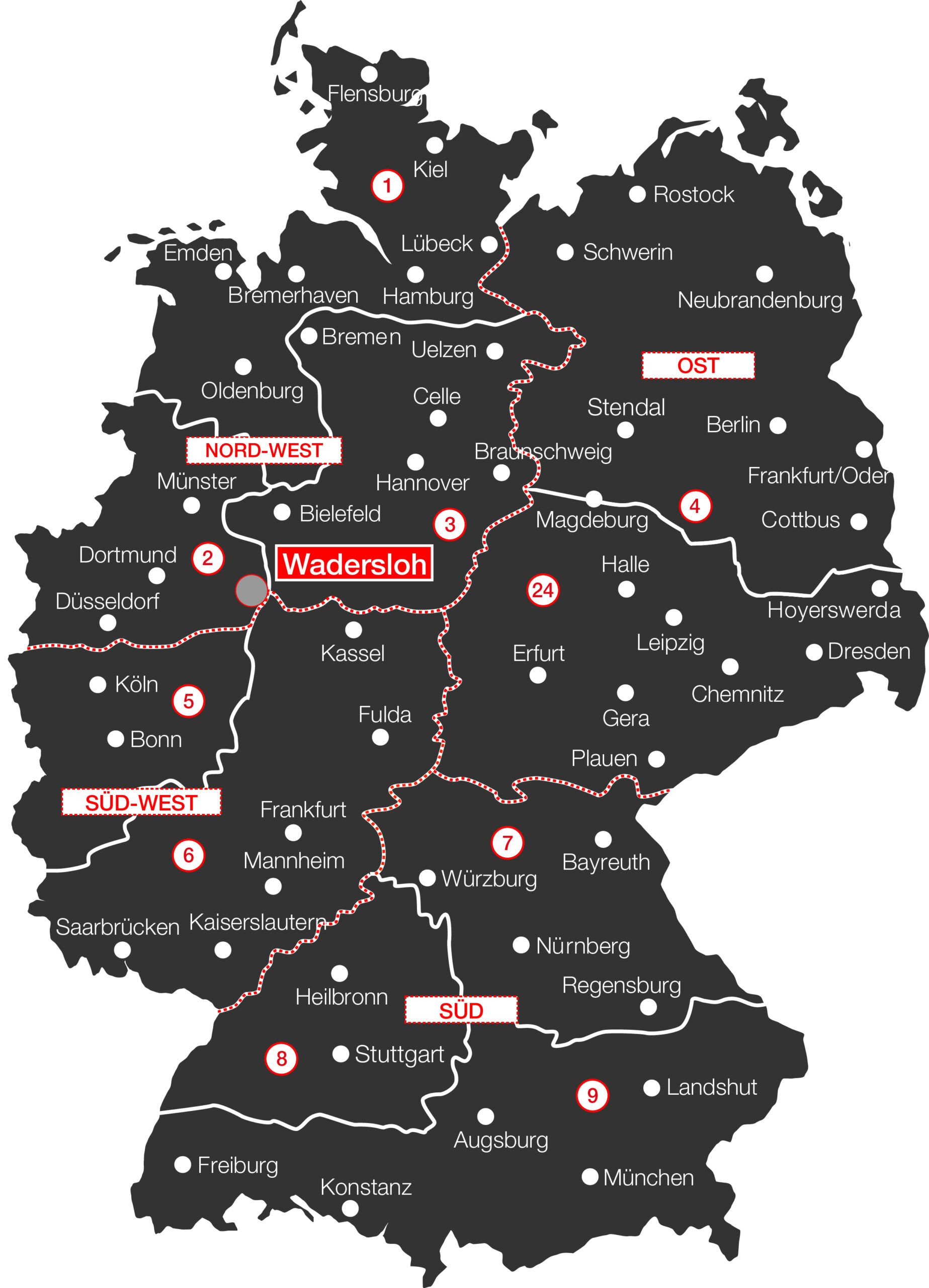 gloria karte gebiete